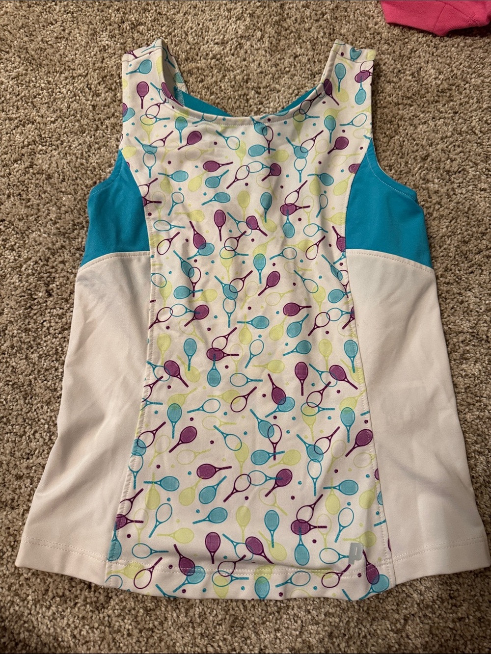 Prince Girls' Athletic Tank in Teal, Purple & White